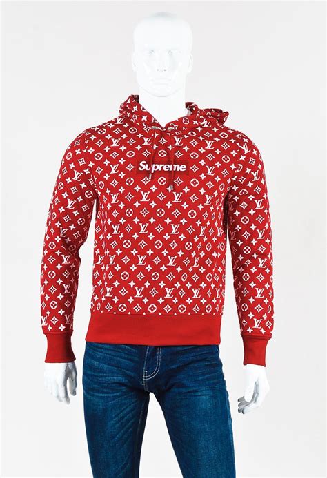 red supreme louis vuitton sweater|authentic Louis Vuitton supreme hoodie.